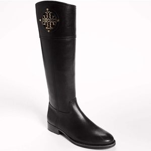 Tory Burch Kiernan Flat Riding Boots🐎 Black